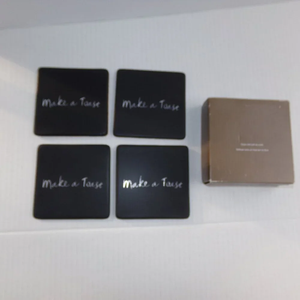 Pier 1 Imports Make A Toast Ceramic Set 4 Coaster Coffee Table
